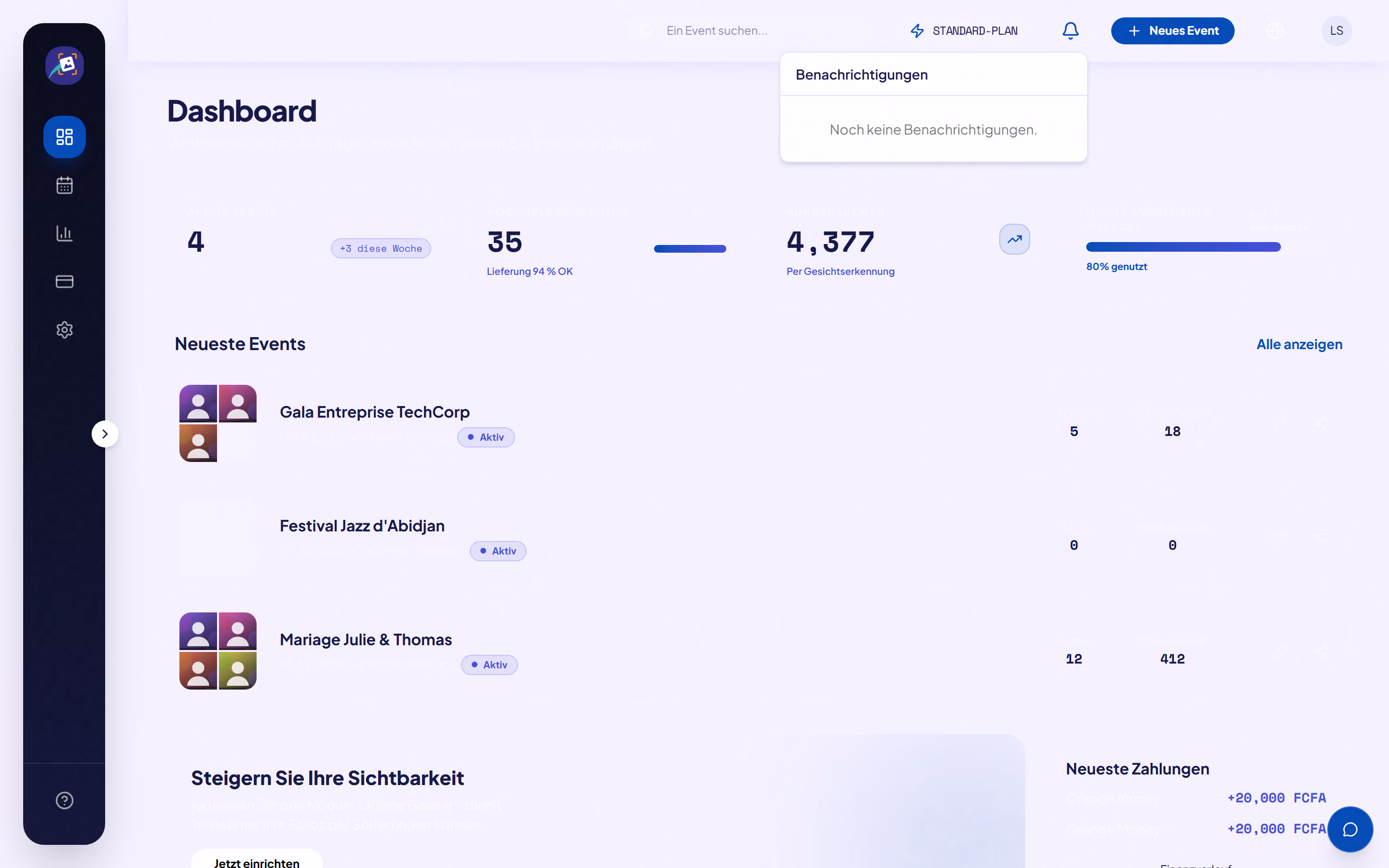 Screenshot of the SHAREFT interface