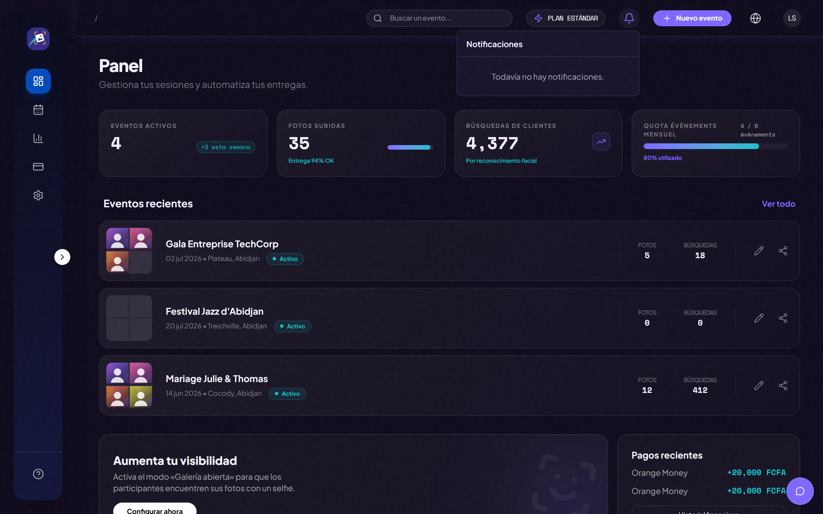 Screenshot of the SHAREFT interface